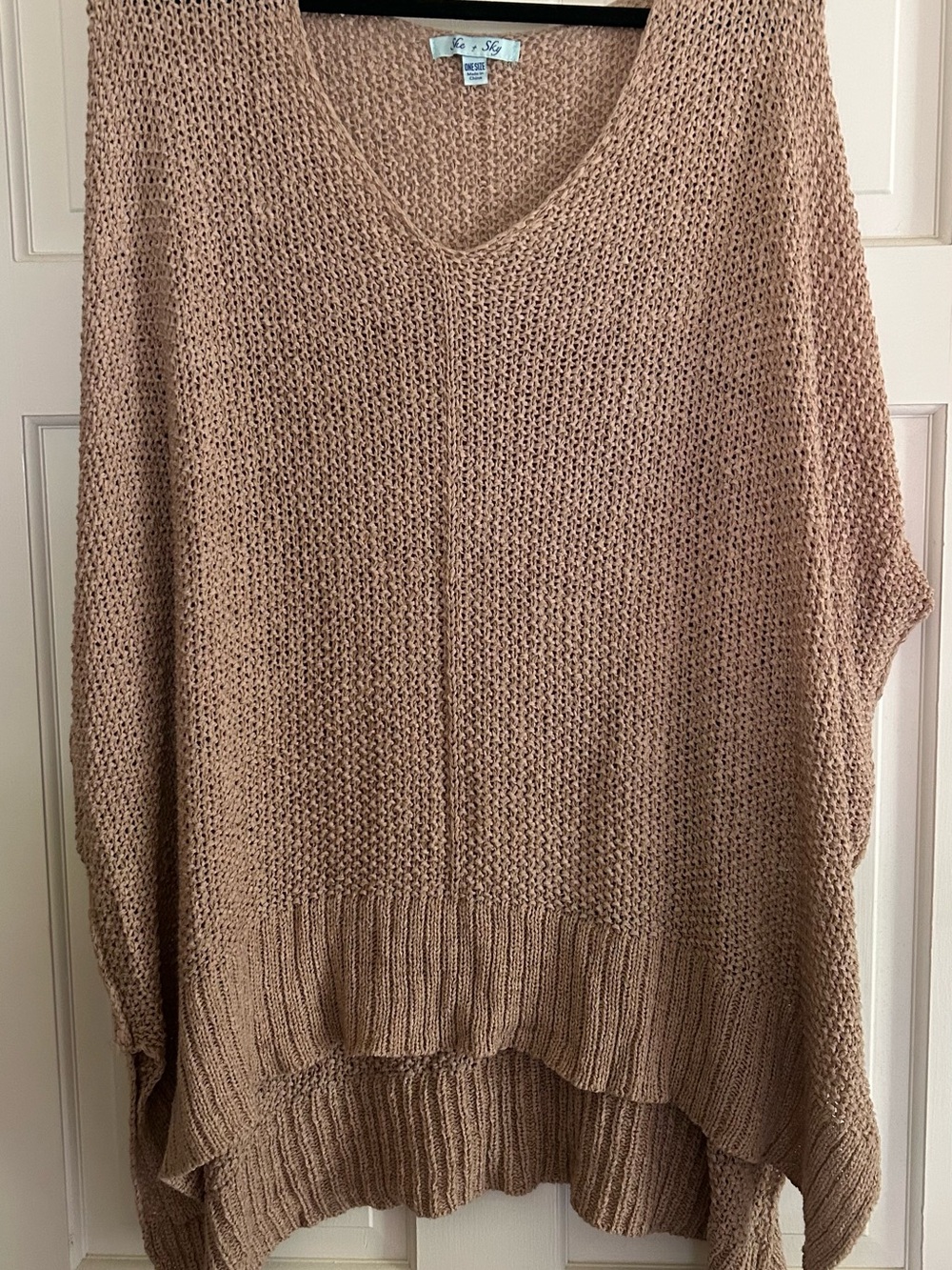 Oversized Cozy V-Neck Knit Sweater Top